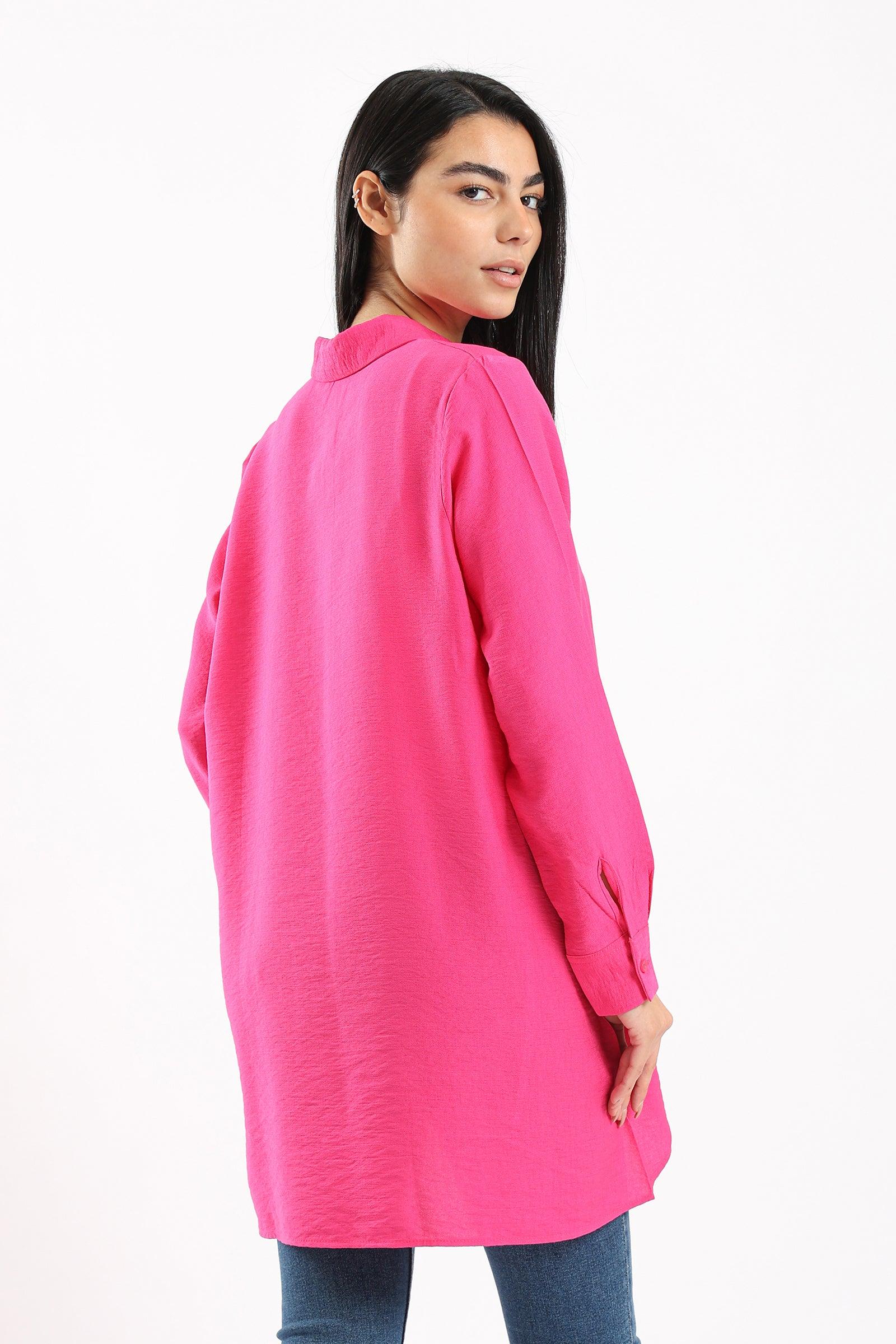 Stand Collar Relaxed Shirt - Clue Wear