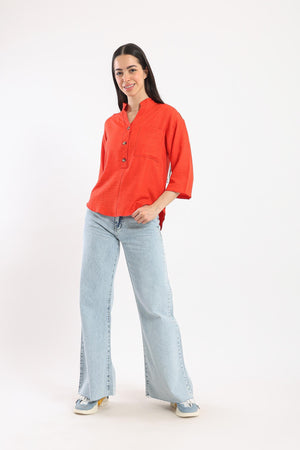 Stand Collar Shirt - Clue Wear
