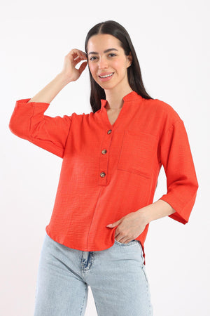 Stand Collar Shirt - Clue Wear