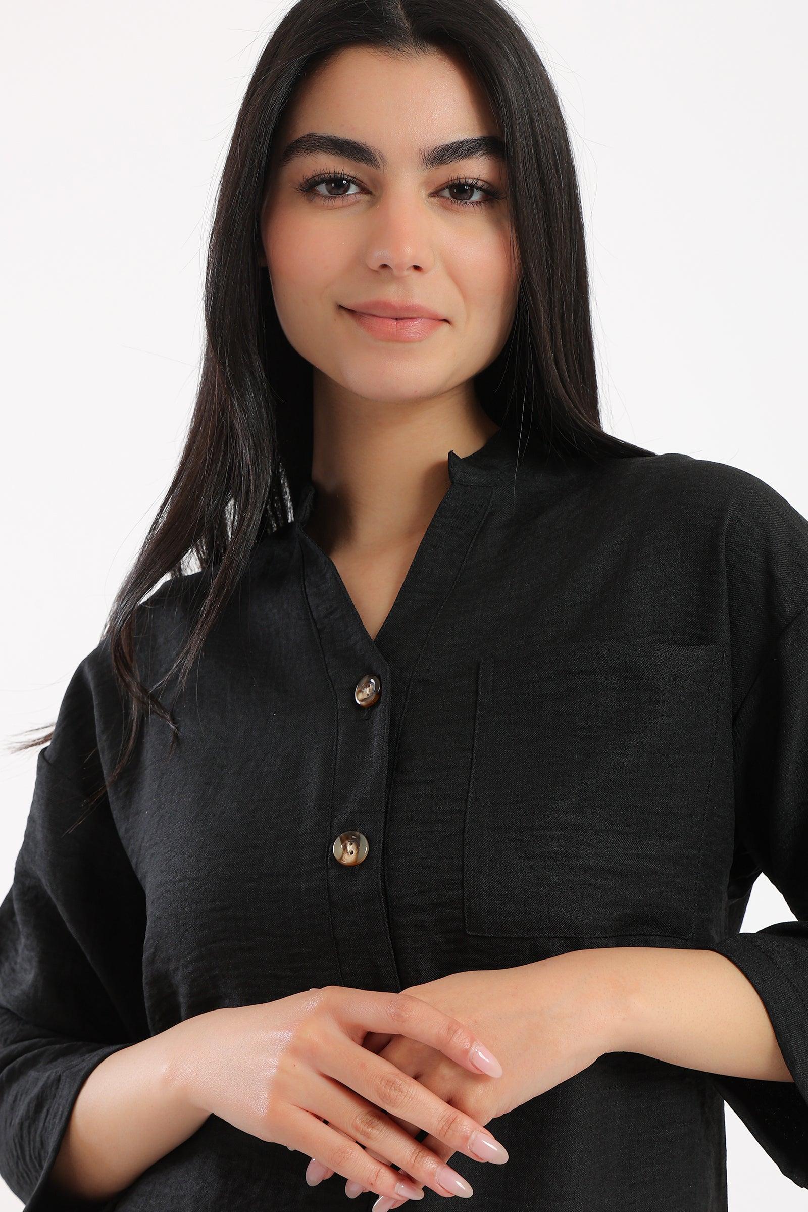 Stand Collar Shirt - Clue Wear