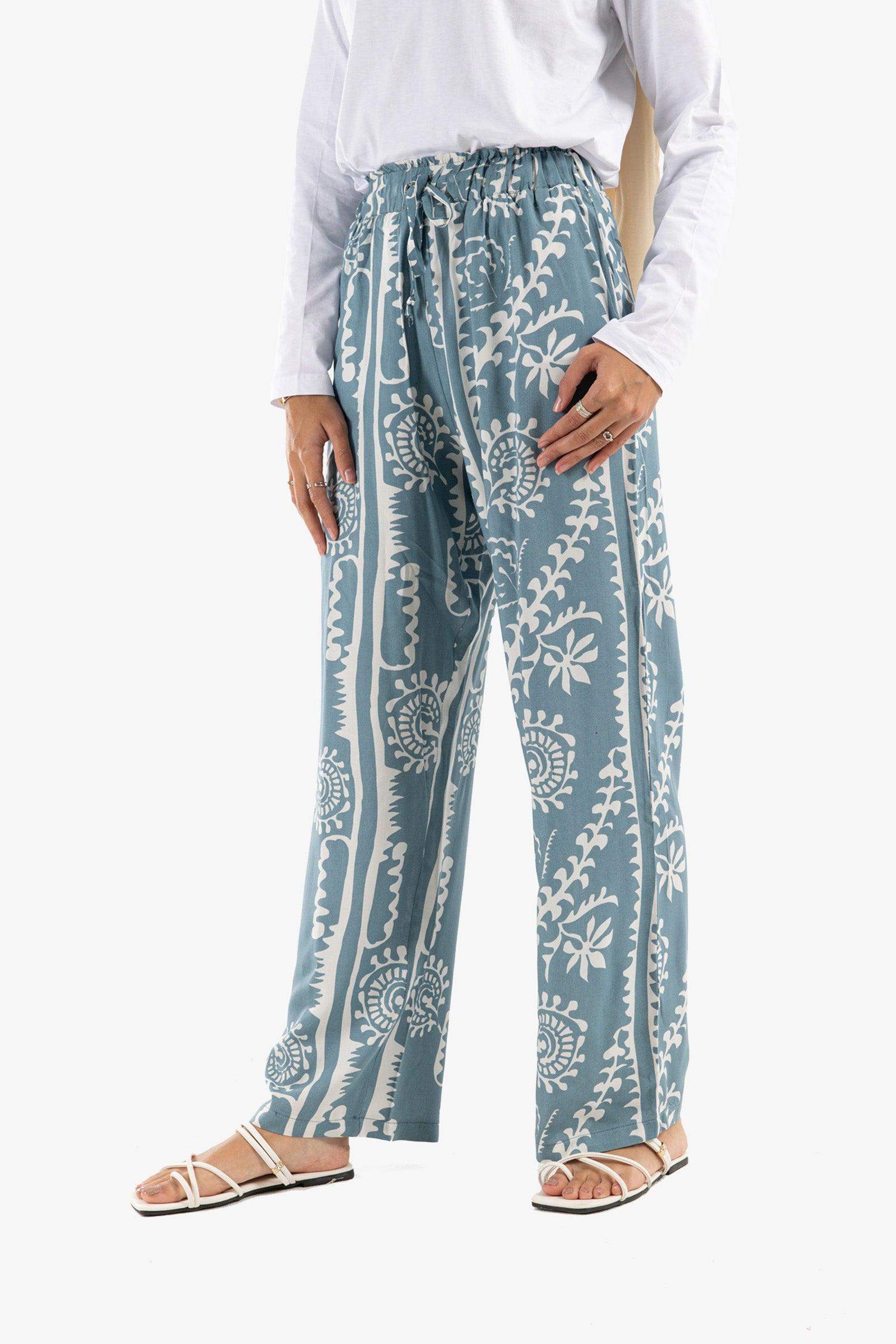 Straight Cut Printed Lounge Pants - Carina - ÙƒØ§Ø±ÙŠÙ†Ø§