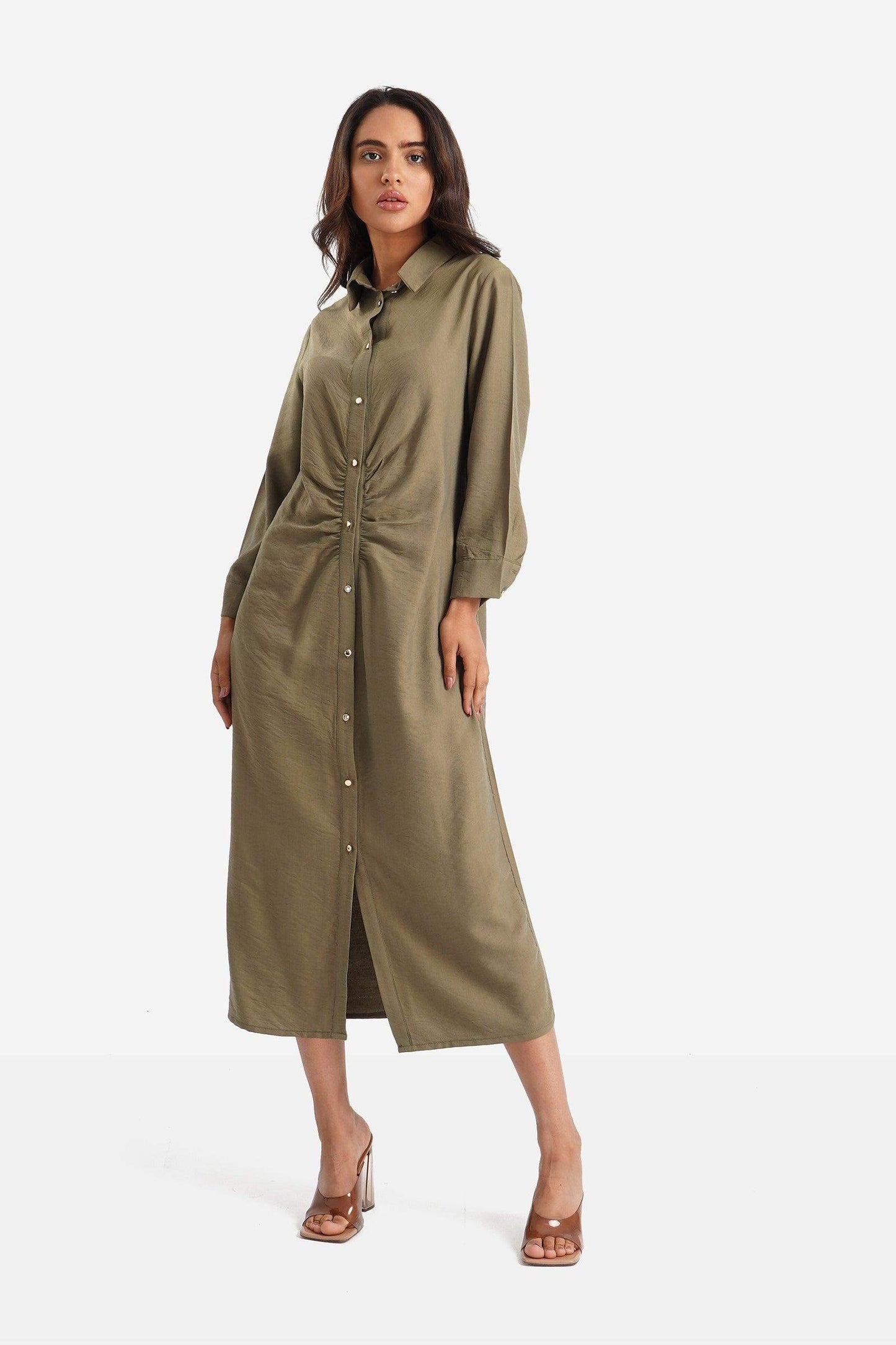 Straight Cut Shirt Dress - Carina - ÙƒØ§Ø±ÙŠÙ†Ø§