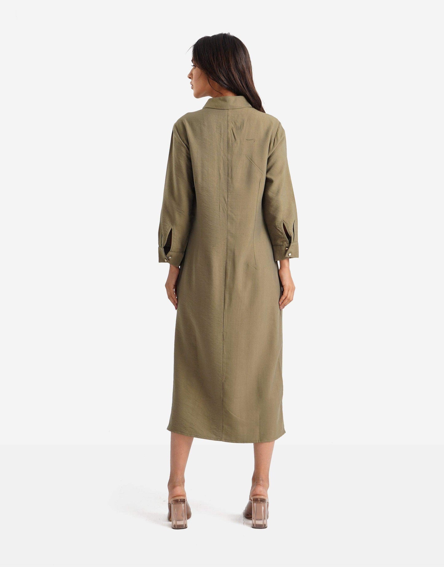 Straight Cut Shirt Dress - Carina - ÙƒØ§Ø±ÙŠÙ†Ø§