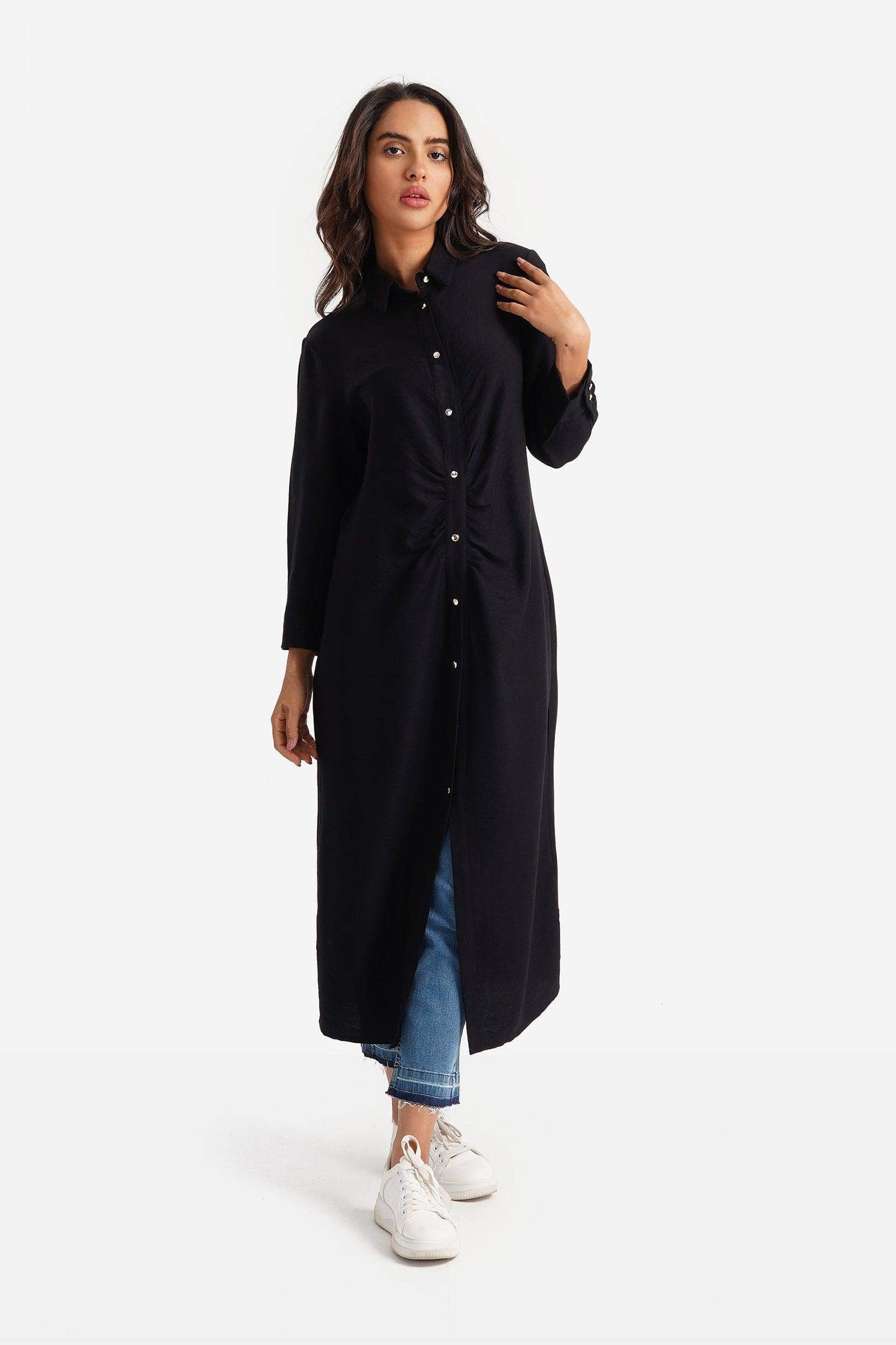 Straight Cut Shirt Dress - Carina - ÙƒØ§Ø±ÙŠÙ†Ø§