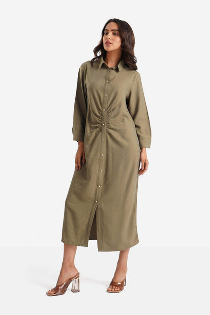 Straight Cut Shirt Dress - Carina - ÙƒØ§Ø±ÙŠÙ†Ø§