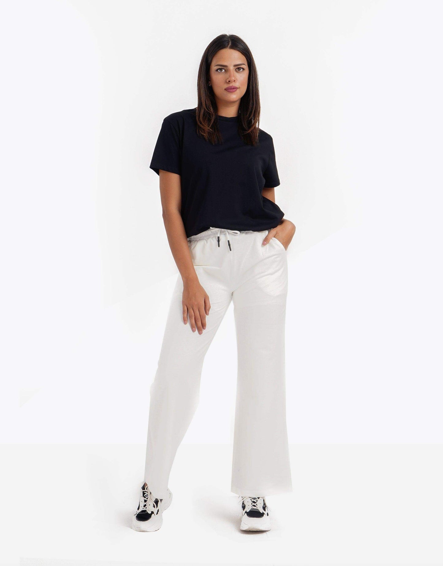 Straight Leg Solid Pants - Carina - ÙƒØ§Ø±ÙŠÙ†Ø§