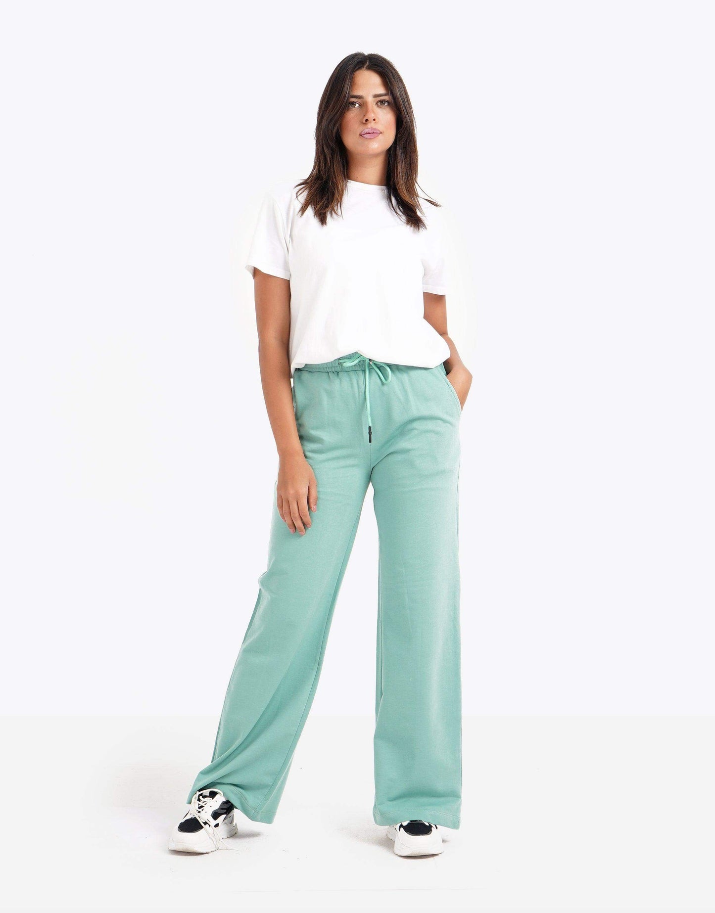 Straight Leg Solid Pants - Carina - ÙƒØ§Ø±ÙŠÙ†Ø§