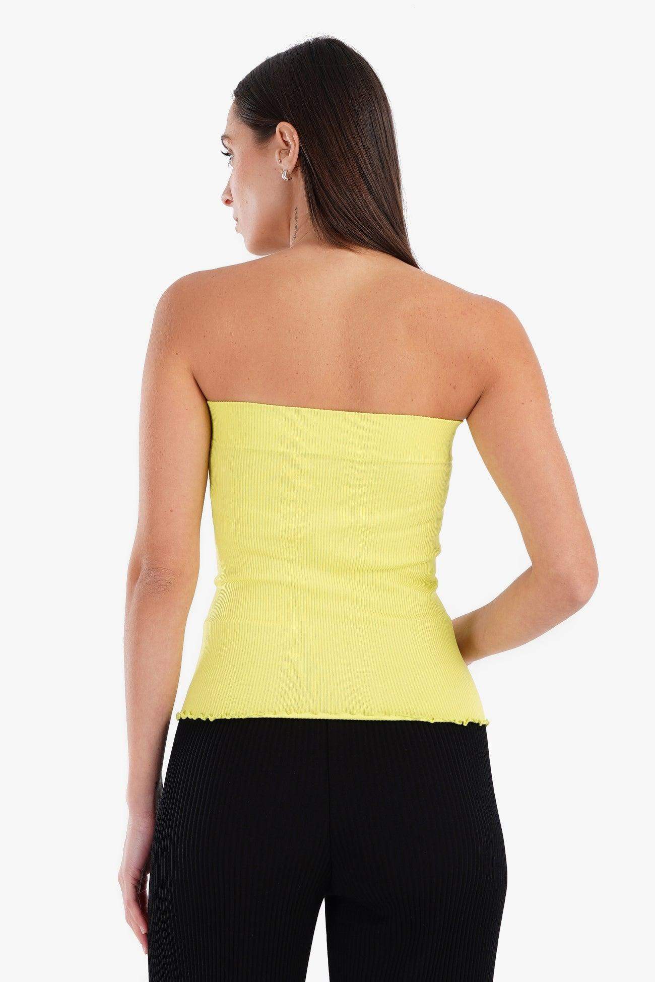 Strapless Ribbed Top - Carina - ÙƒØ§Ø±ÙŠÙ†Ø§