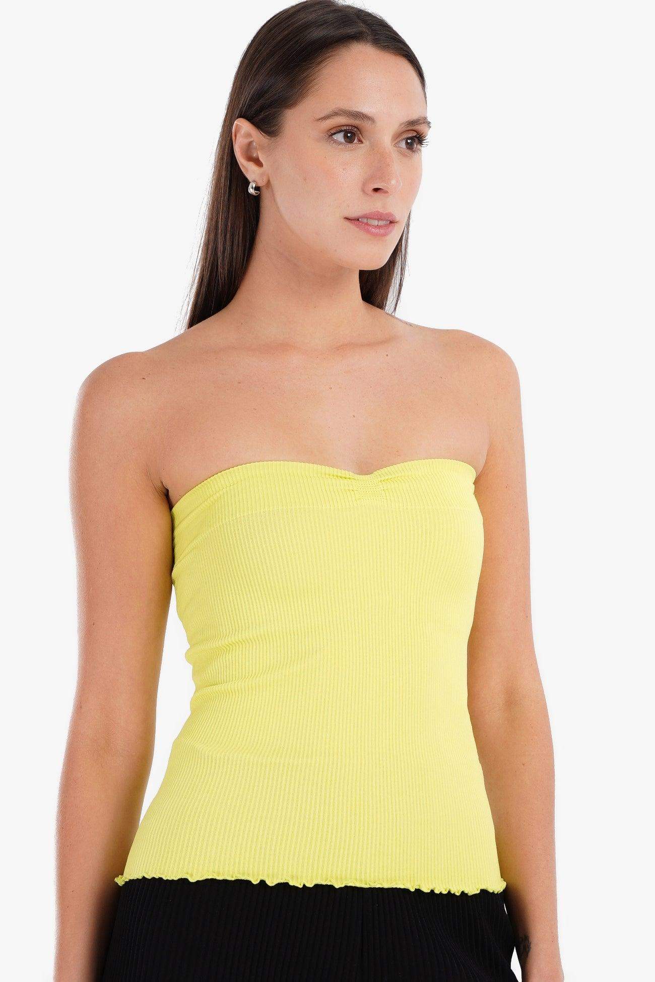 Strapless Ribbed Top - Carina - ÙƒØ§Ø±ÙŠÙ†Ø§