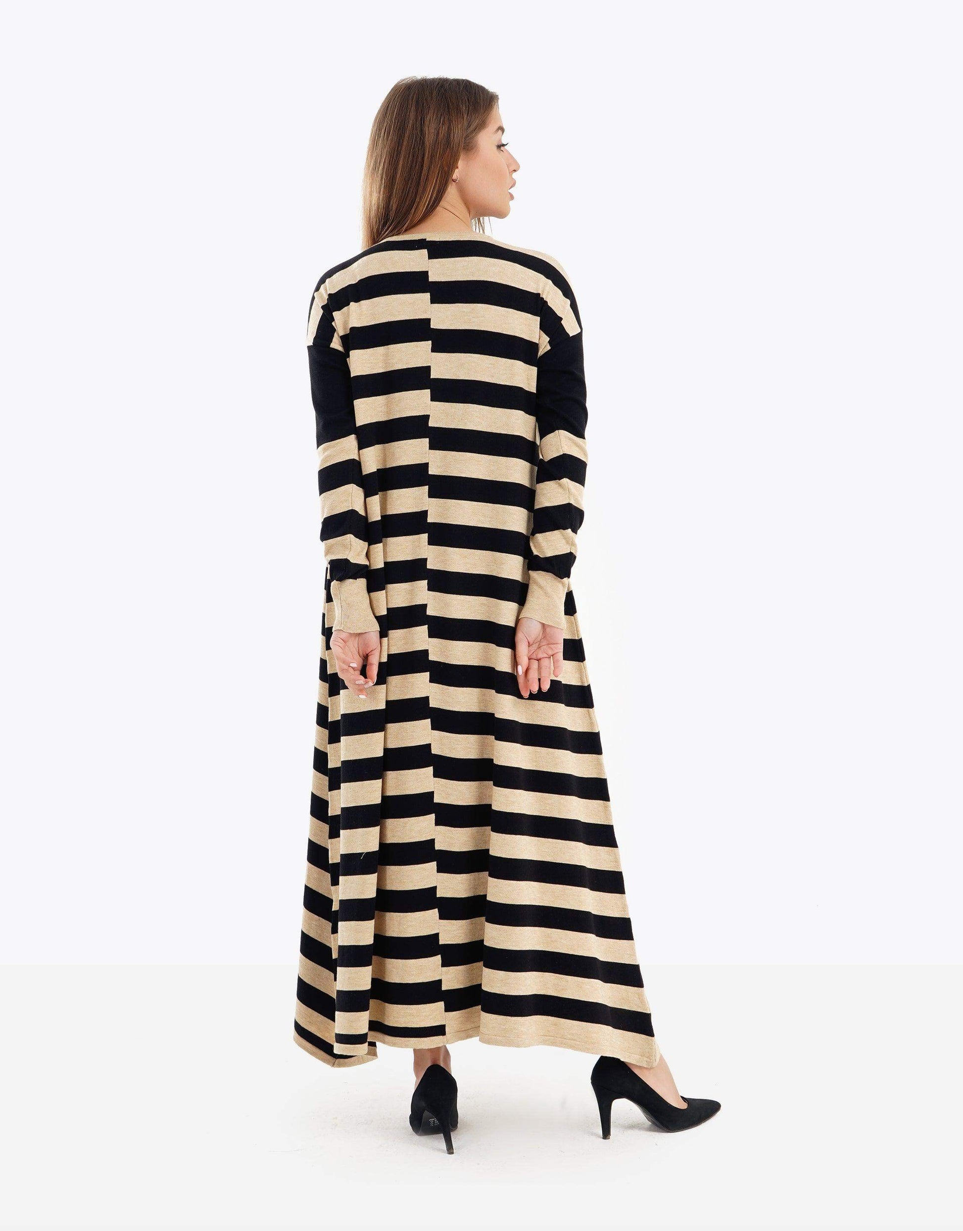 Striped Long Sleeve Dress - Carina - ÙƒØ§Ø±ÙŠÙ†Ø§