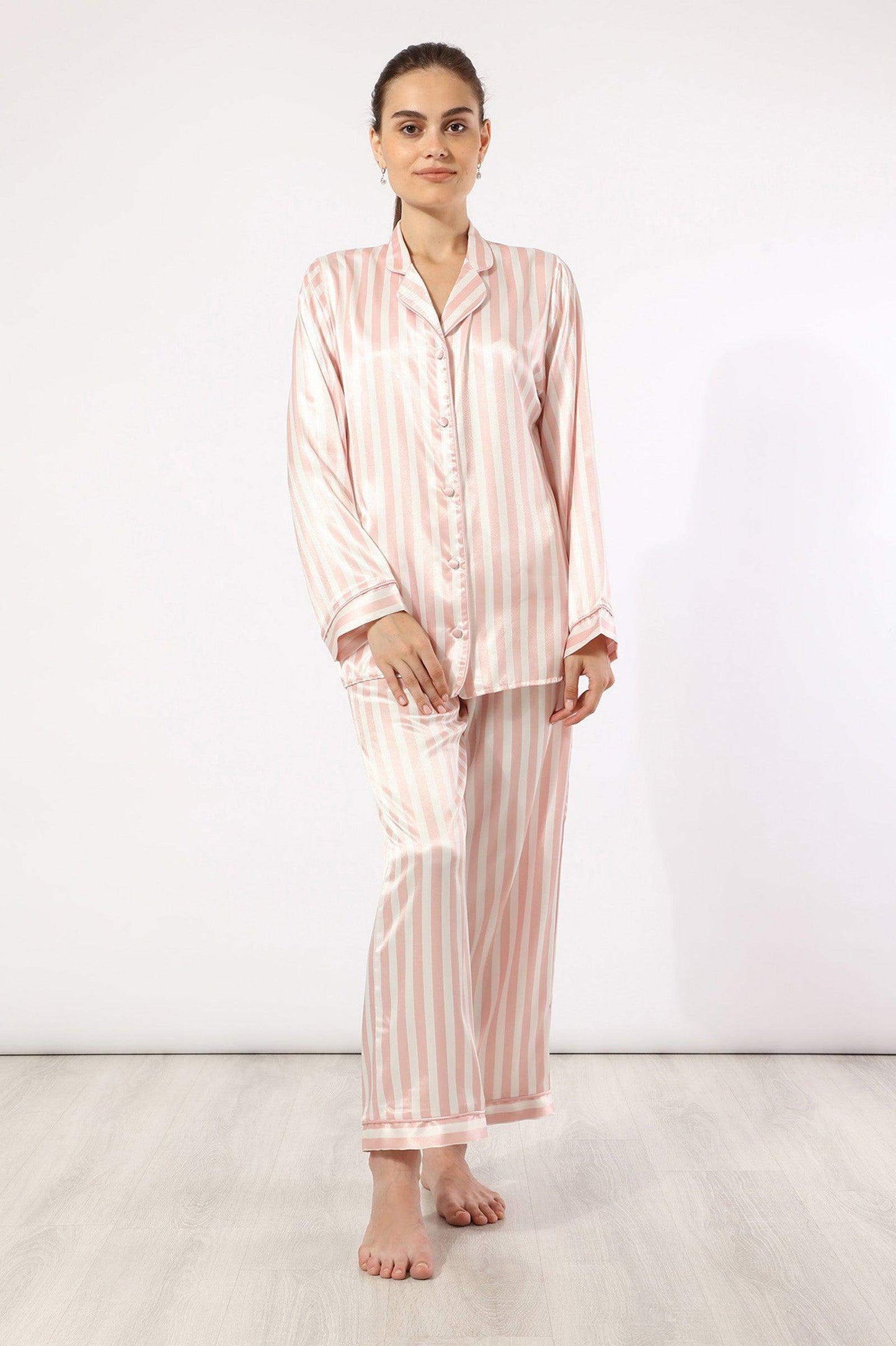 Striped Long Sleeve Pyjama Set - Carina - ÙƒØ§Ø±ÙŠÙ†Ø§