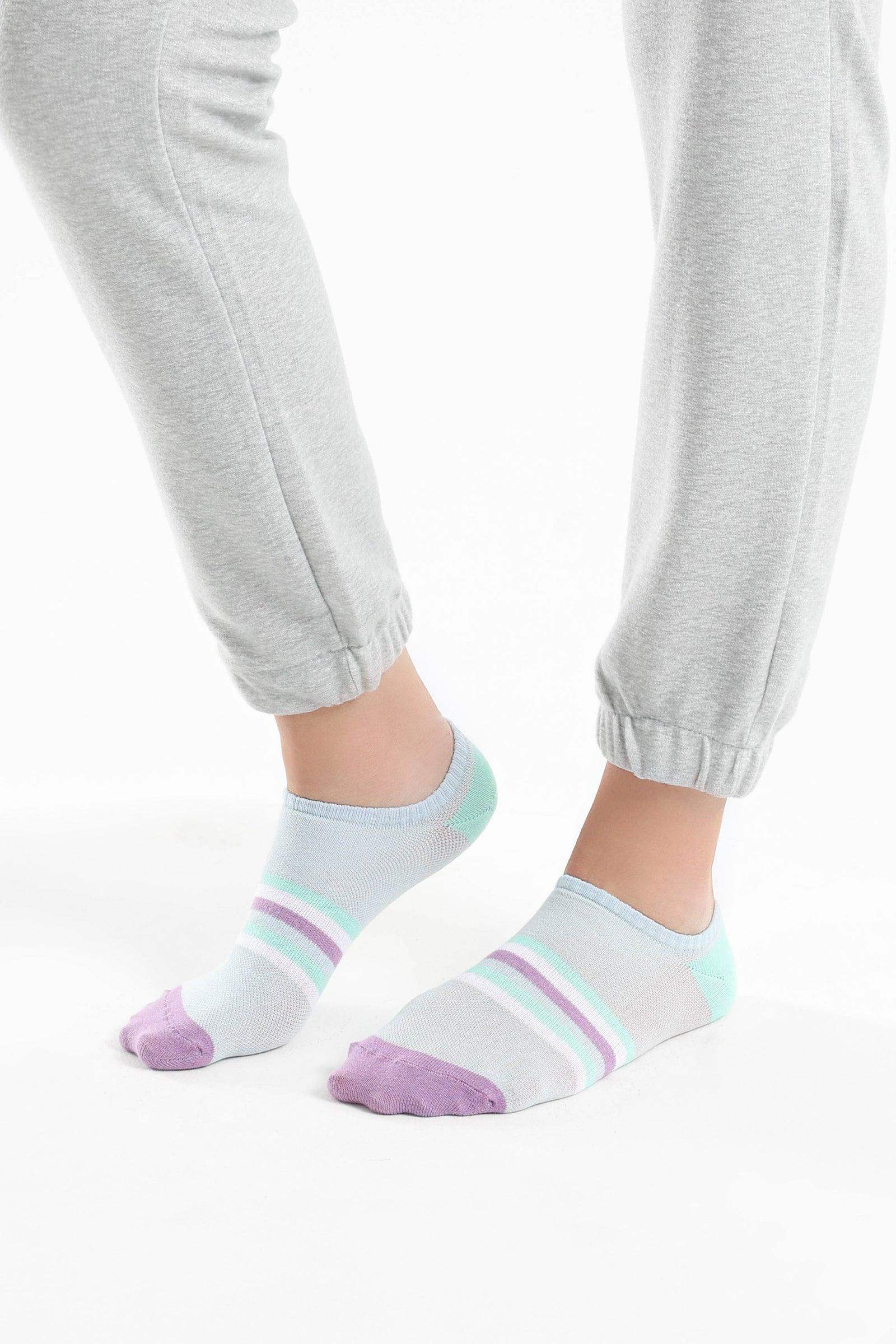 Striped Low Cut Socks - 3 Pairs - Carina - ÙƒØ§Ø±ÙŠÙ†Ø§