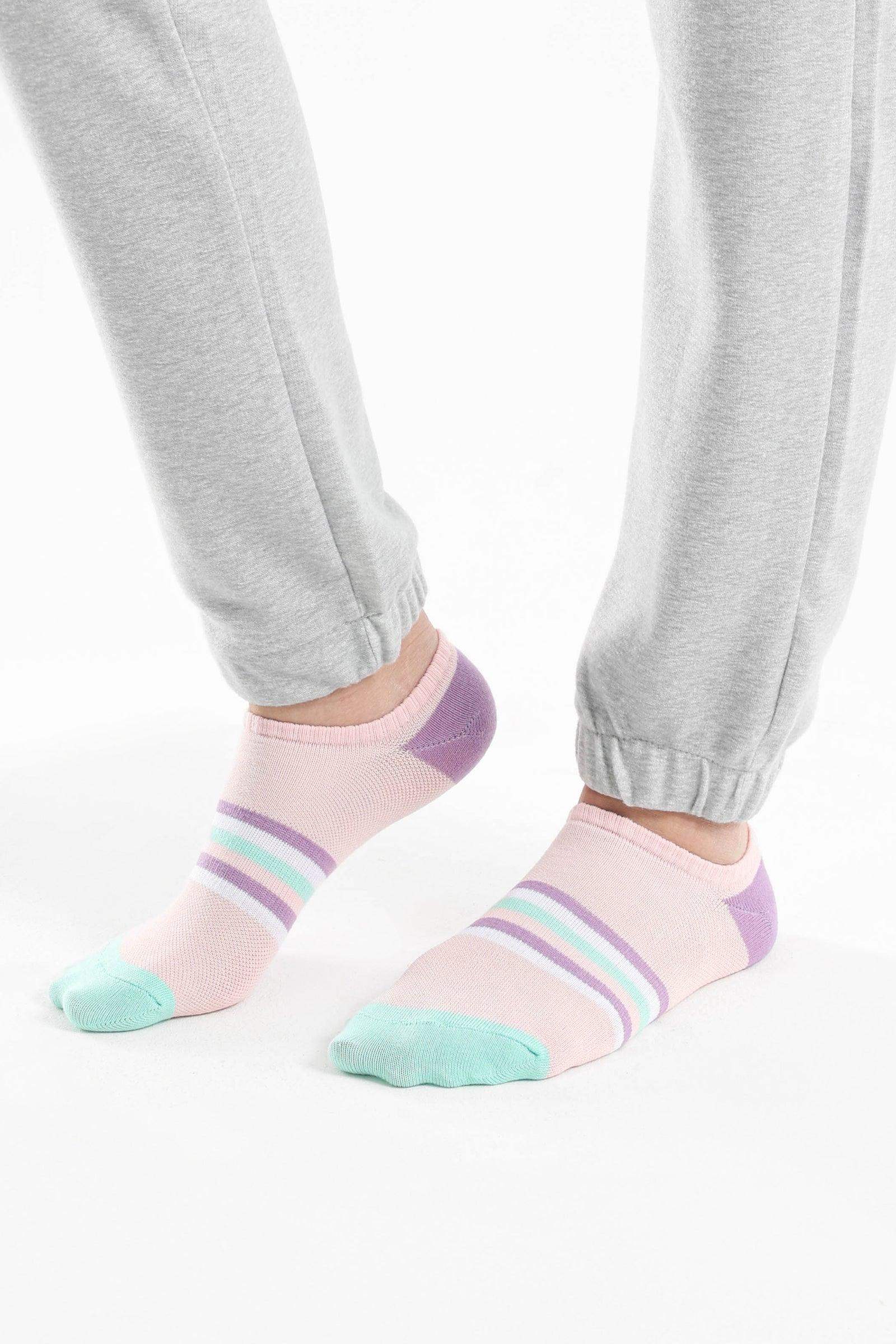 Striped Low Cut Socks - 3 Pairs - Carina - ÙƒØ§Ø±ÙŠÙ†Ø§