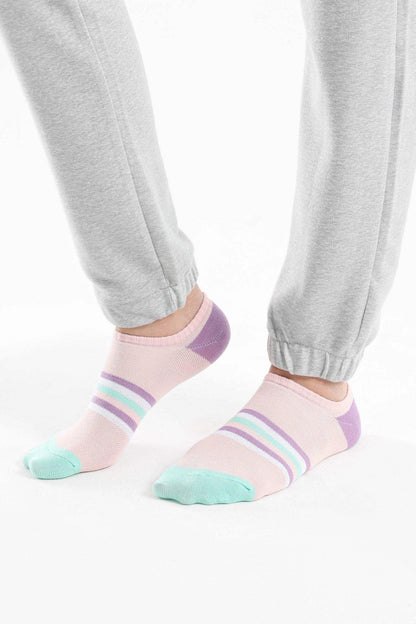 Striped Low Cut Socks - 3 Pairs - Carina - ÙƒØ§Ø±ÙŠÙ†Ø§