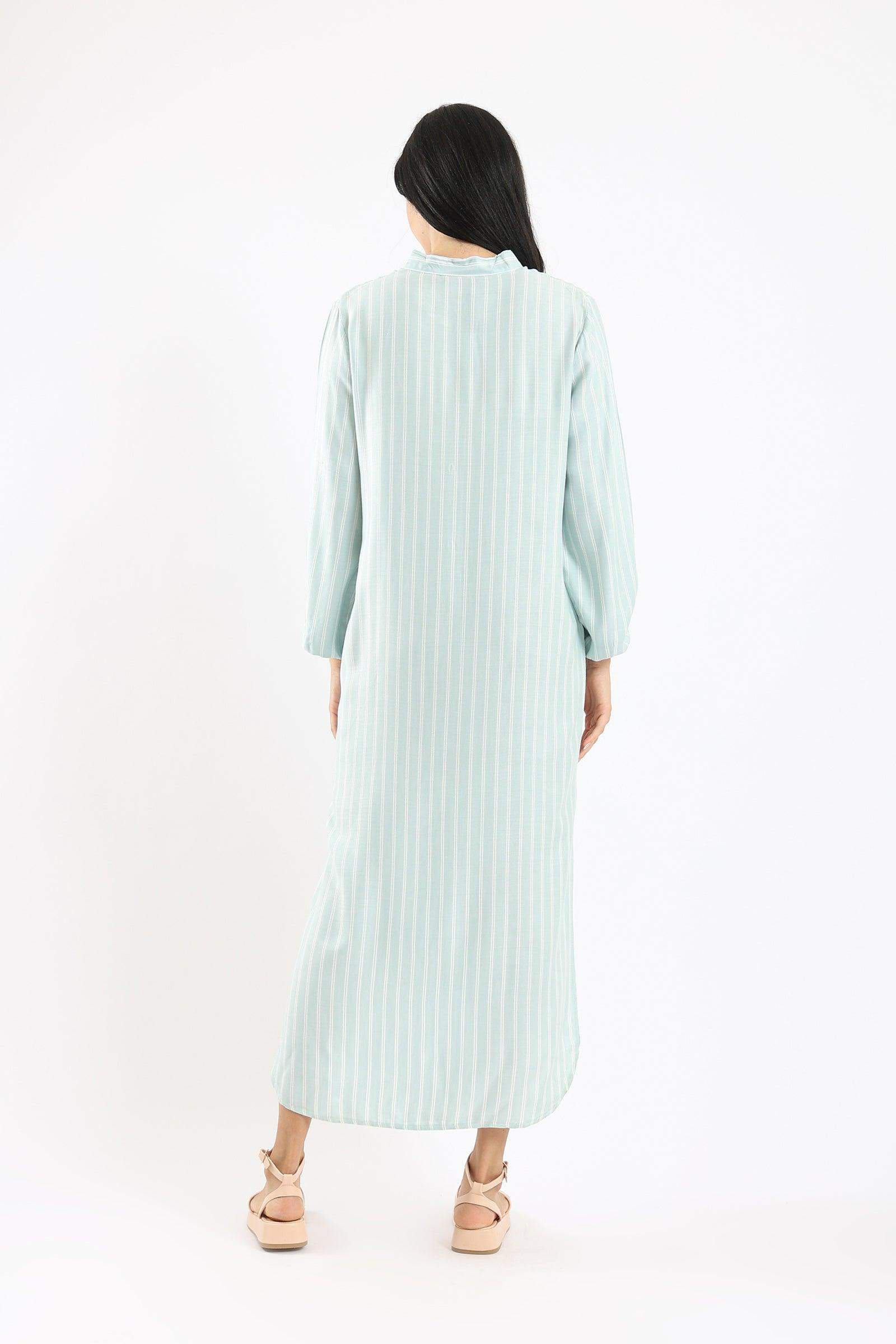 Striped Midi Shirt Dress - Carina - ÙƒØ§Ø±ÙŠÙ†Ø§