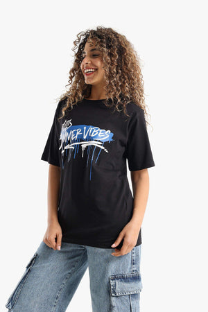 Summer Vibes Printed T-Shirt - Carina - ÙƒØ§Ø±ÙŠÙ†Ø§
