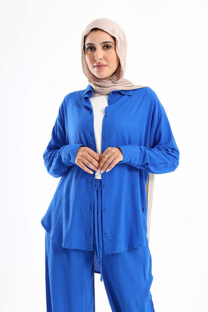 Tencel Shirt with Round Hem - Carina - ÙƒØ§Ø±ÙŠÙ†Ø§