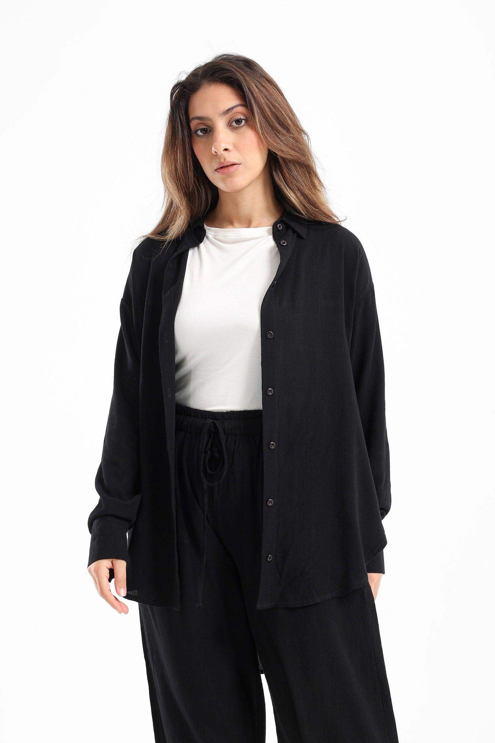 Tencel Shirt with Round Hem - Carina - ÙƒØ§Ø±ÙŠÙ†Ø§