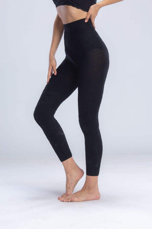 Textured Self Patterned Warm Leggings - Carina - ÙƒØ§Ø±ÙŠÙ†Ø§