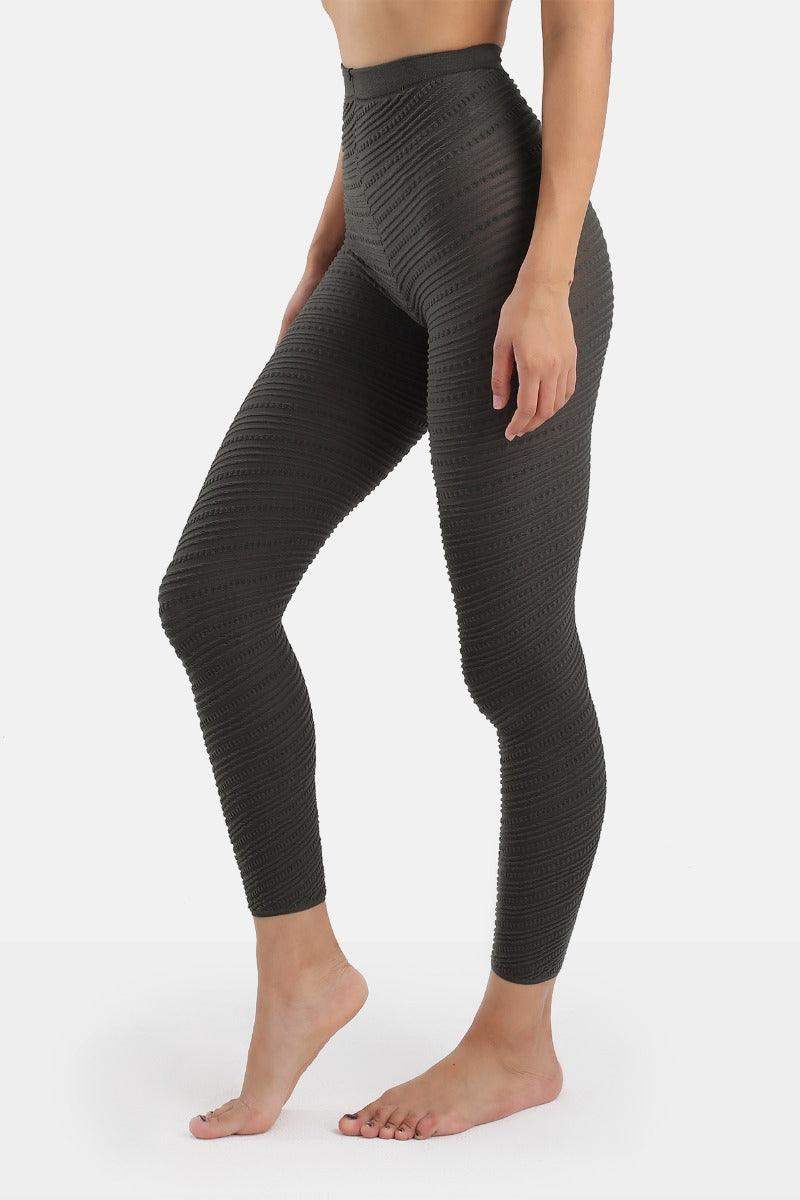 Textured Self Patterned Warm Leggings - Carina - ÙƒØ§Ø±ÙŠÙ†Ø§