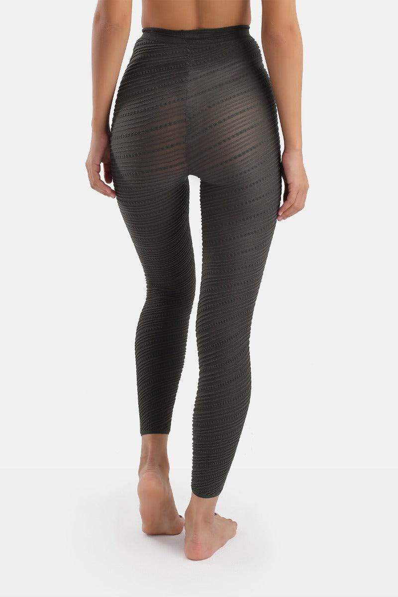 Textured Self Patterned Warm Leggings - Carina - ÙƒØ§Ø±ÙŠÙ†Ø§
