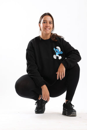 The Smurfs Printed Sweatshirt - Clue Wear