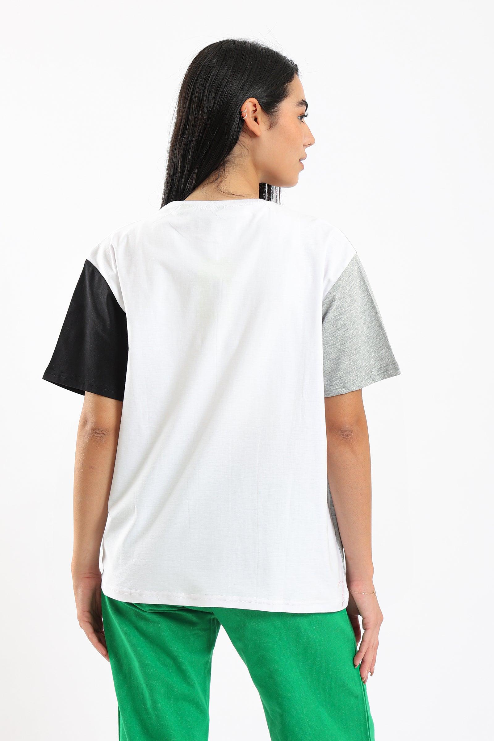Three Tones Printed T-shirt - Clue Wear