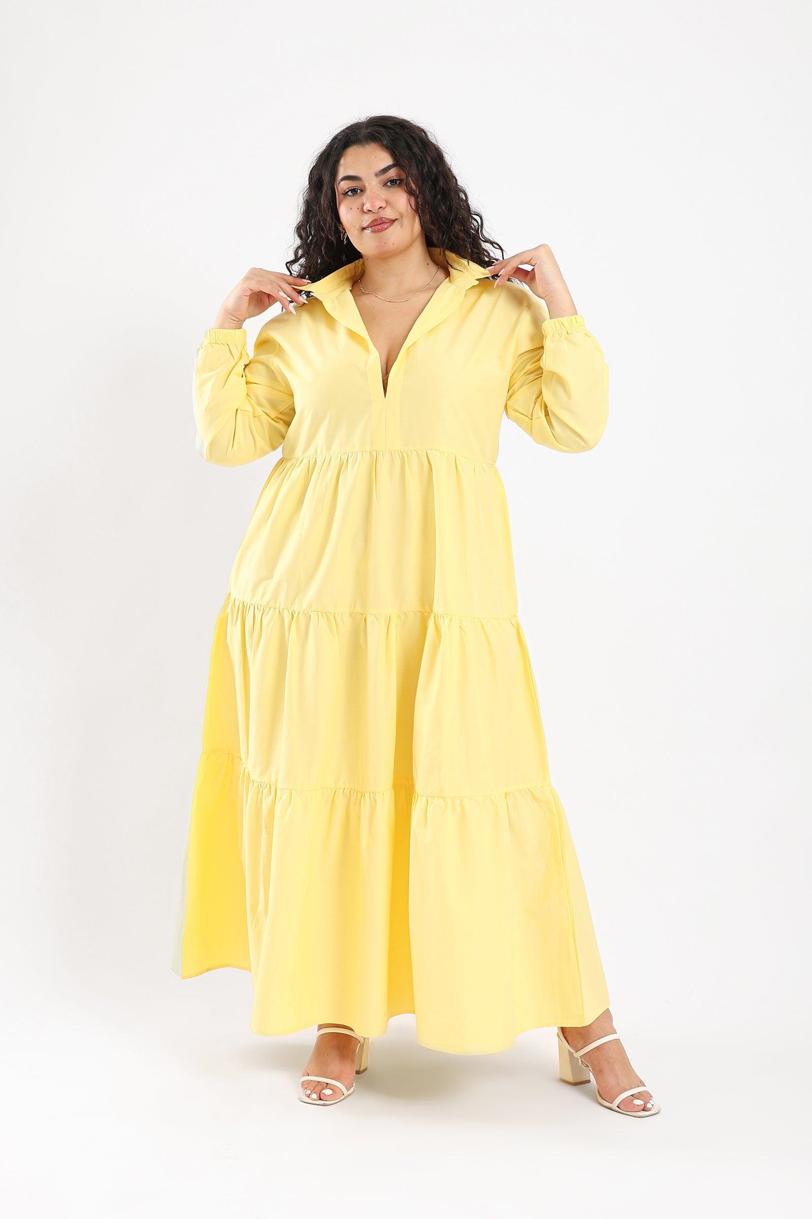 Tiered Long Sleeved Dress - Clue Wear