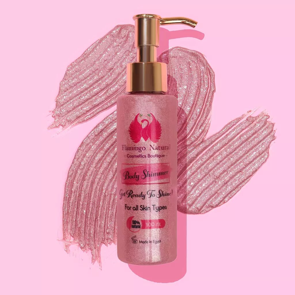 Flamingo natural Body Shimmer Lotion Rosegold