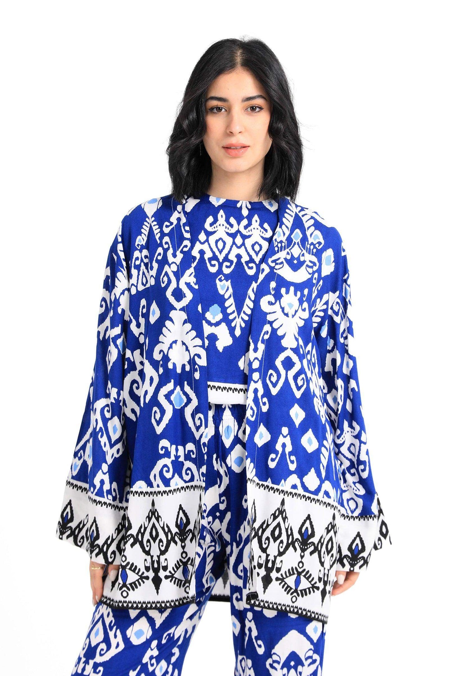 Tribe Pattern Lightweight Kimono - Carina - ÙƒØ§Ø±ÙŠÙ†Ø§