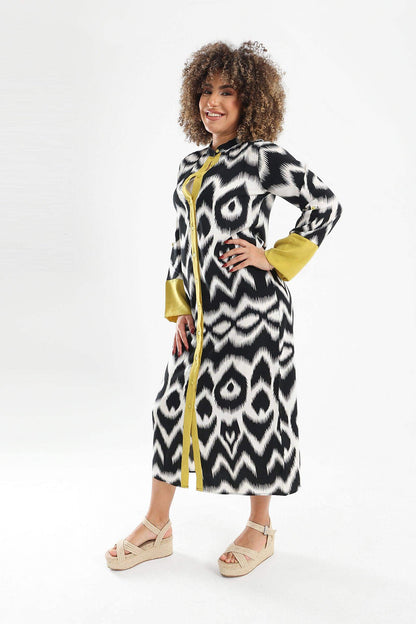 Tritone Printed Shirt Dress - Carina - ÙƒØ§Ø±ÙŠÙ†Ø§