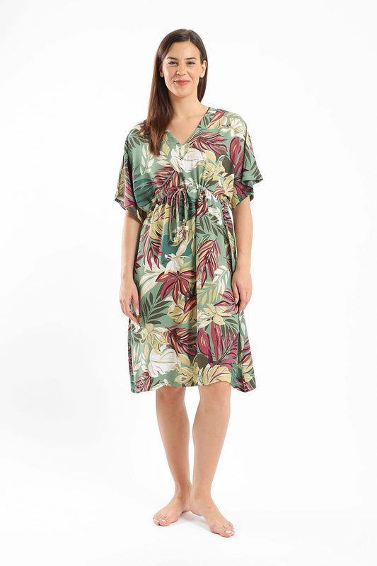 Tropical Print Nightgown - Carina - ÙƒØ§Ø±ÙŠÙ†Ø§