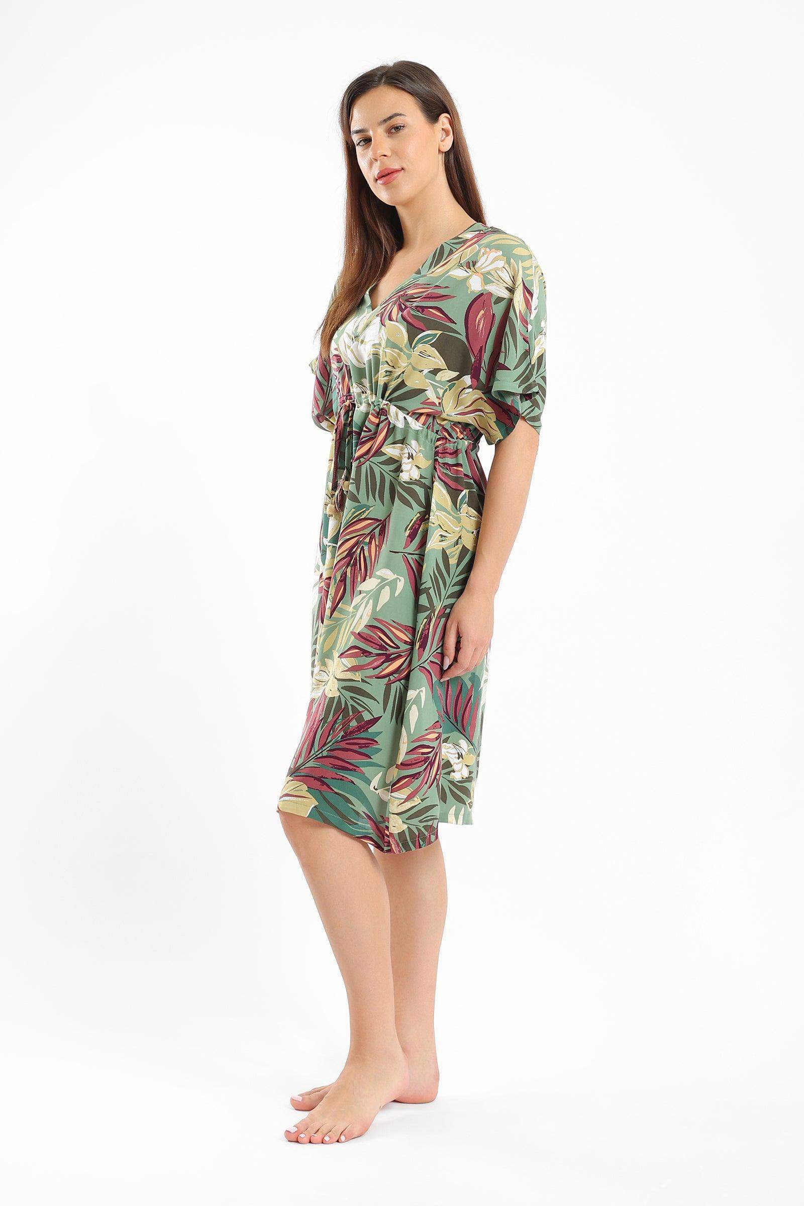 Tropical Print Nightgown - Carina - ÙƒØ§Ø±ÙŠÙ†Ø§