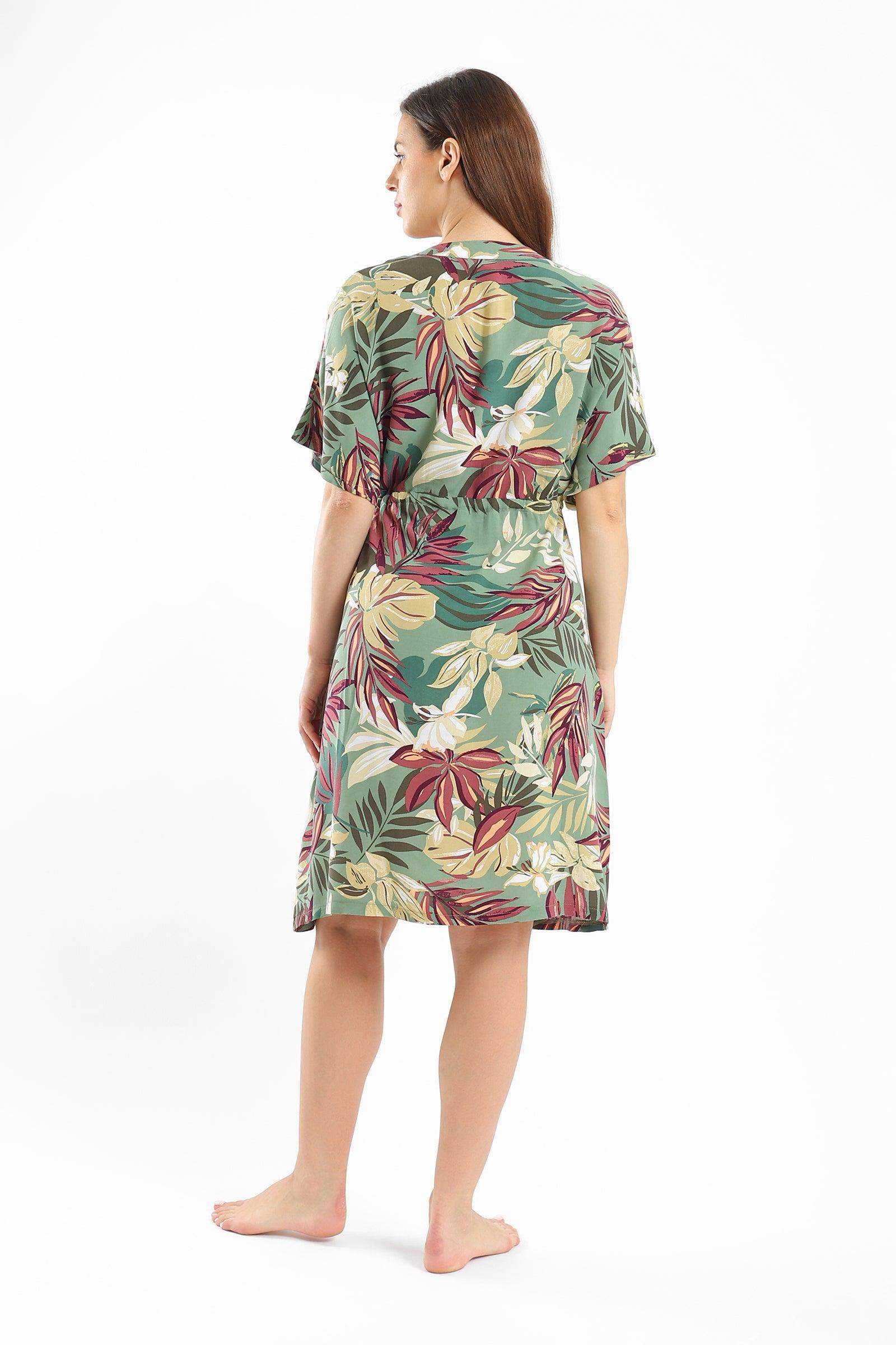 Tropical Print Nightgown - Carina - ÙƒØ§Ø±ÙŠÙ†Ø§