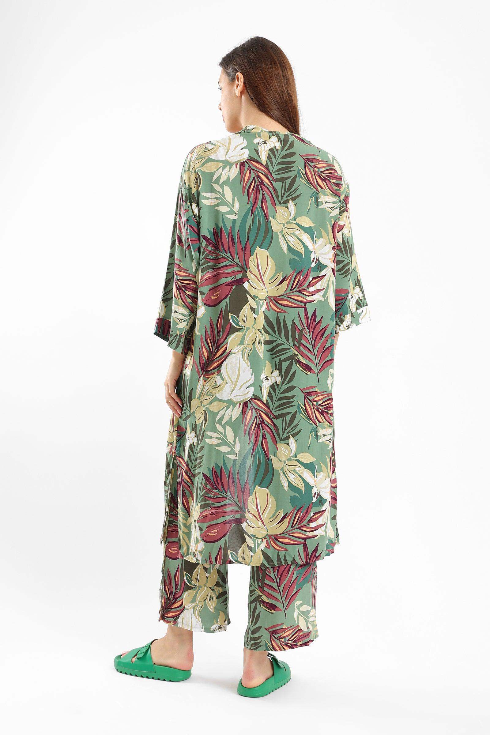 Tropical Print Pyjama Kimono - Carina - ÙƒØ§Ø±ÙŠÙ†Ø§