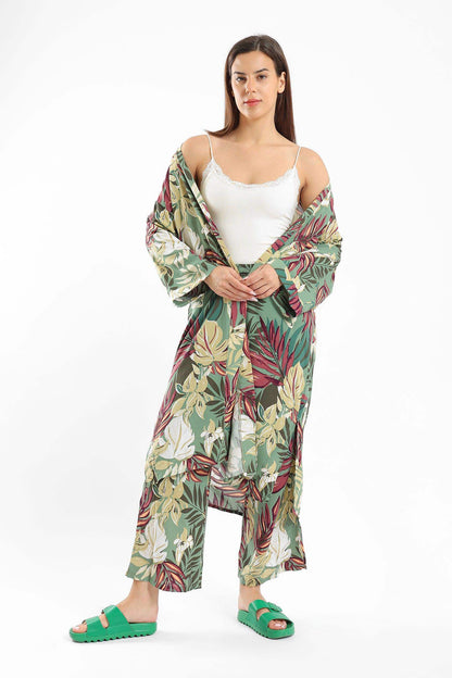 Tropical Print Pyjama Kimono - Carina - ÙƒØ§Ø±ÙŠÙ†Ø§