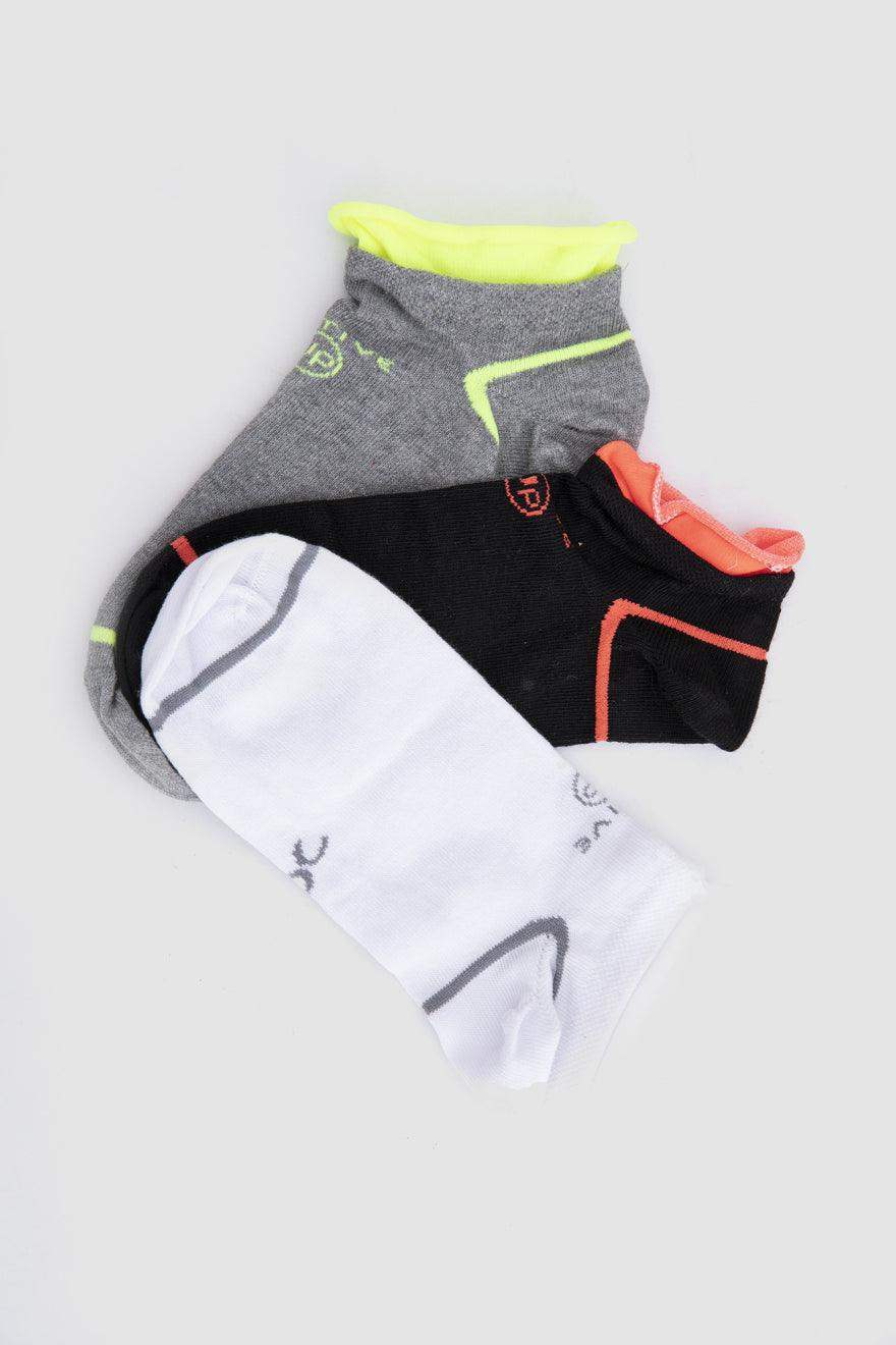 Two Tone Ankle Socks - 3 Pairs - Carina - ÙƒØ§Ø±ÙŠÙ†Ø§