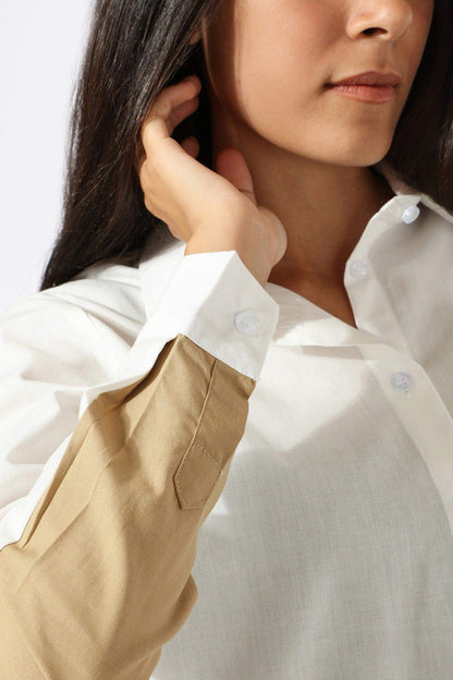 Two Tone Cotton Shirt - Carina - ÙƒØ§Ø±ÙŠÙ†Ø§