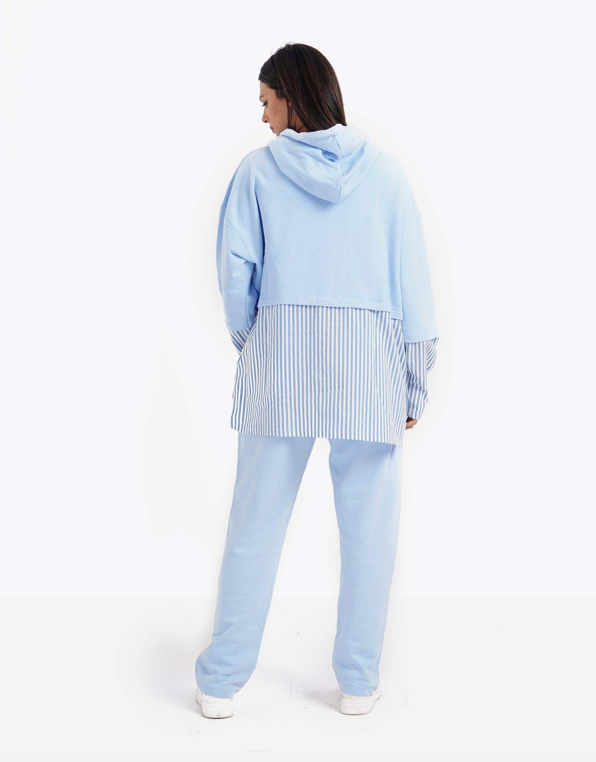 Two Toned Striped Loungewear Set - Carina - ÙƒØ§Ø±ÙŠÙ†Ø§