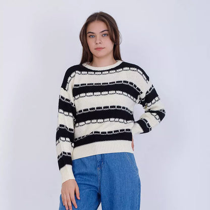 Bi-Tone Stripped pullover