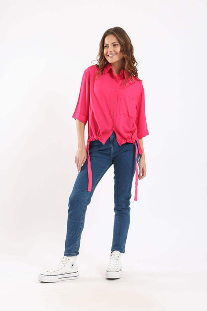 Untied Side Ribbon Shirt - Carina - ÙƒØ§Ø±ÙŠÙ†Ø§