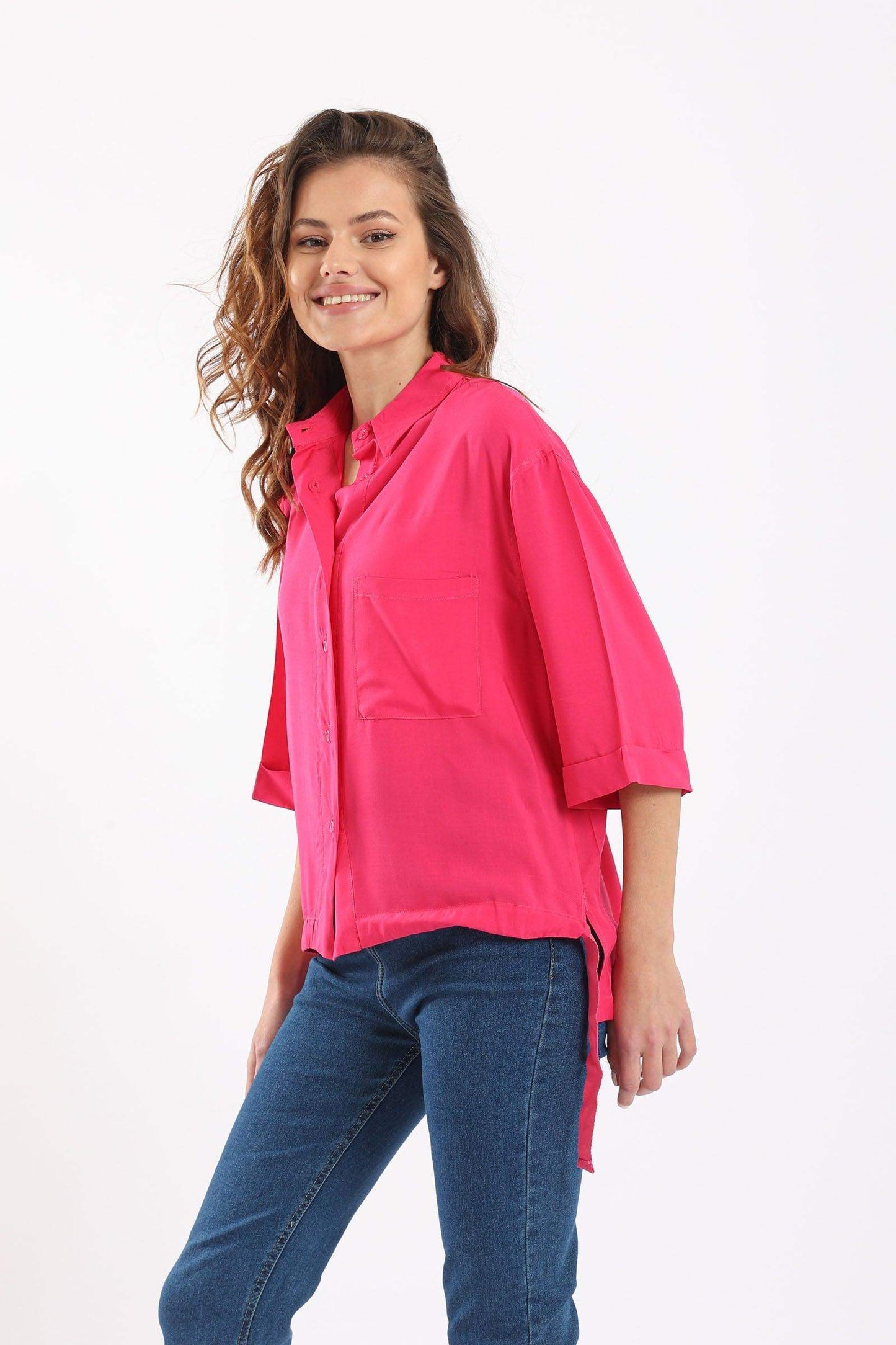 Untied Side Ribbon Shirt - Carina - ÙƒØ§Ø±ÙŠÙ†Ø§