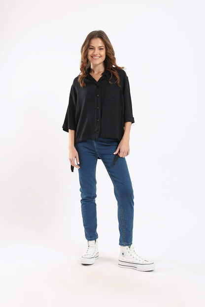 Untied Side Ribbon Shirt - Carina - ÙƒØ§Ø±ÙŠÙ†Ø§