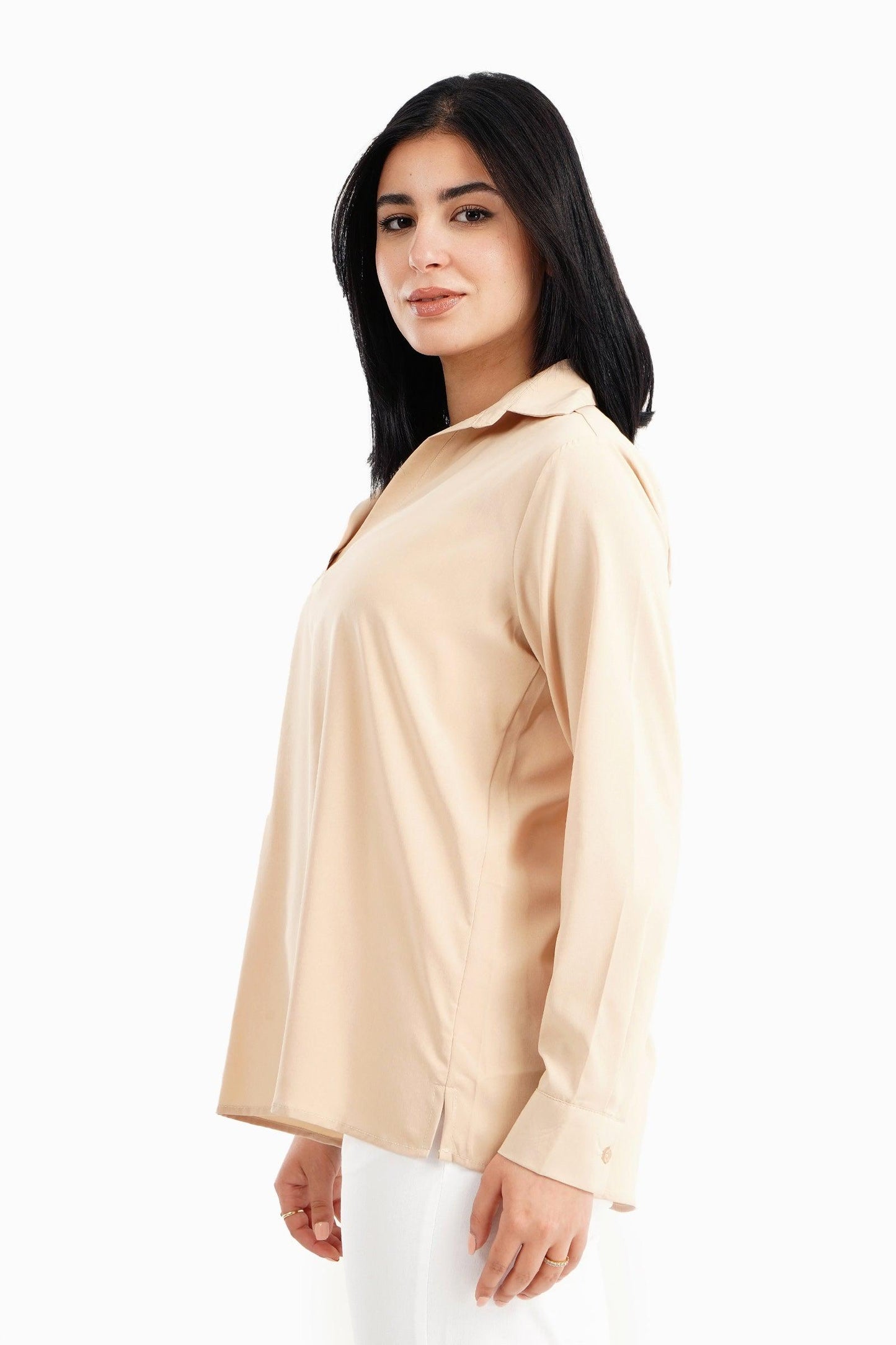 V-Neck Collared Blouse - Carina - ÙƒØ§Ø±ÙŠÙ†Ø§