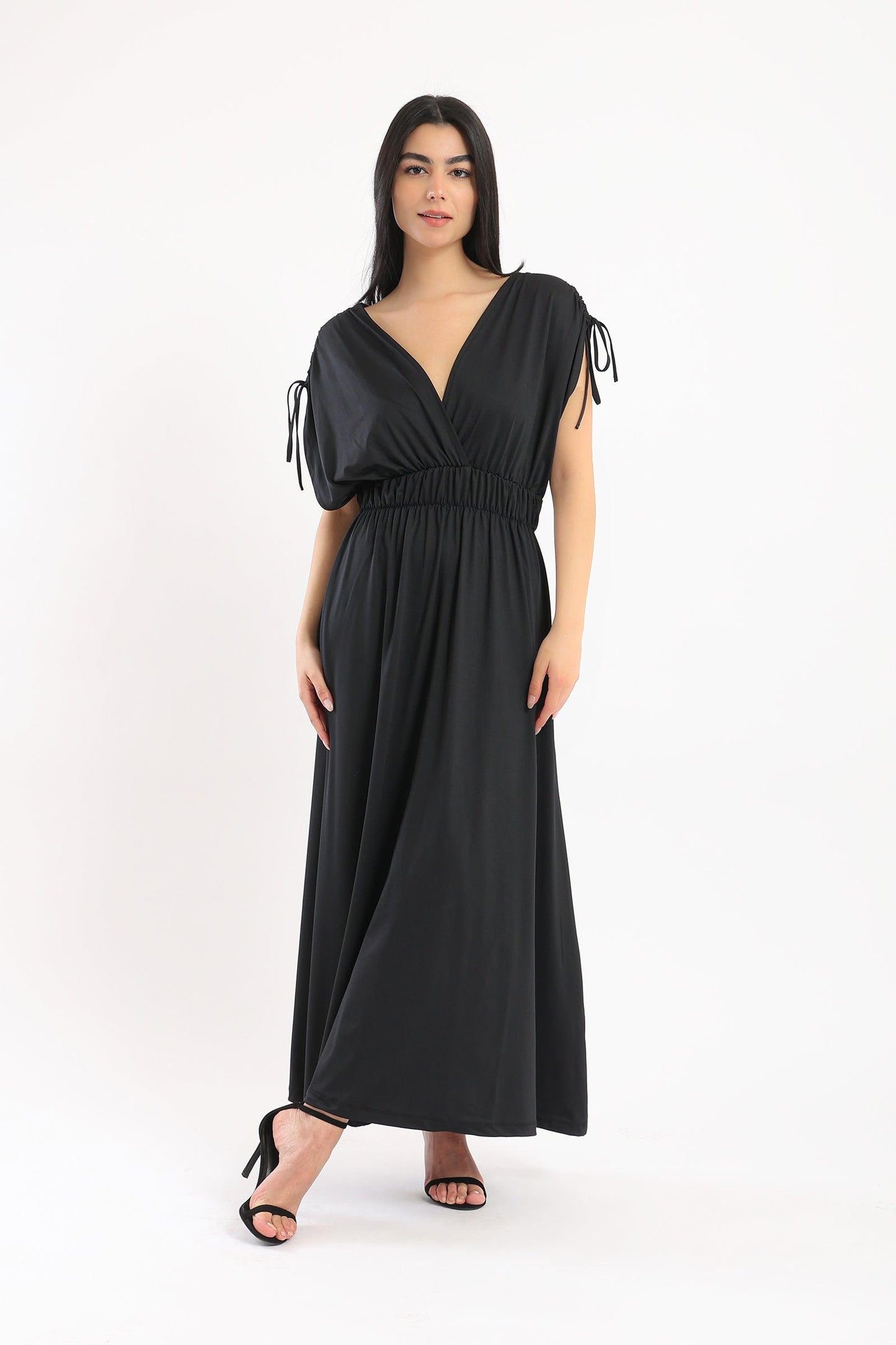 V-Neck Maxi Dress - Clue-wear