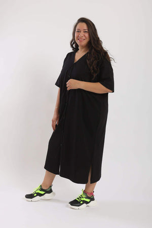 V-Neck Shirt Dress - Carina - ÙƒØ§Ø±ÙŠÙ†Ø§
