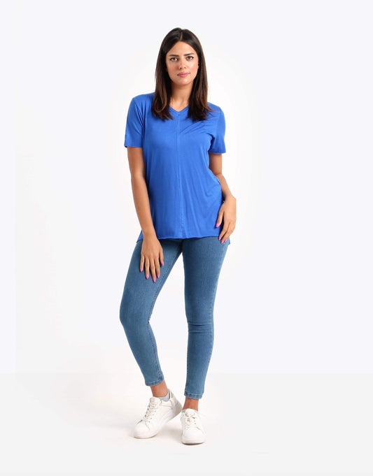 V-neck Short Sleeve T-shirt - Carina - ÙƒØ§Ø±ÙŠÙ†Ø§