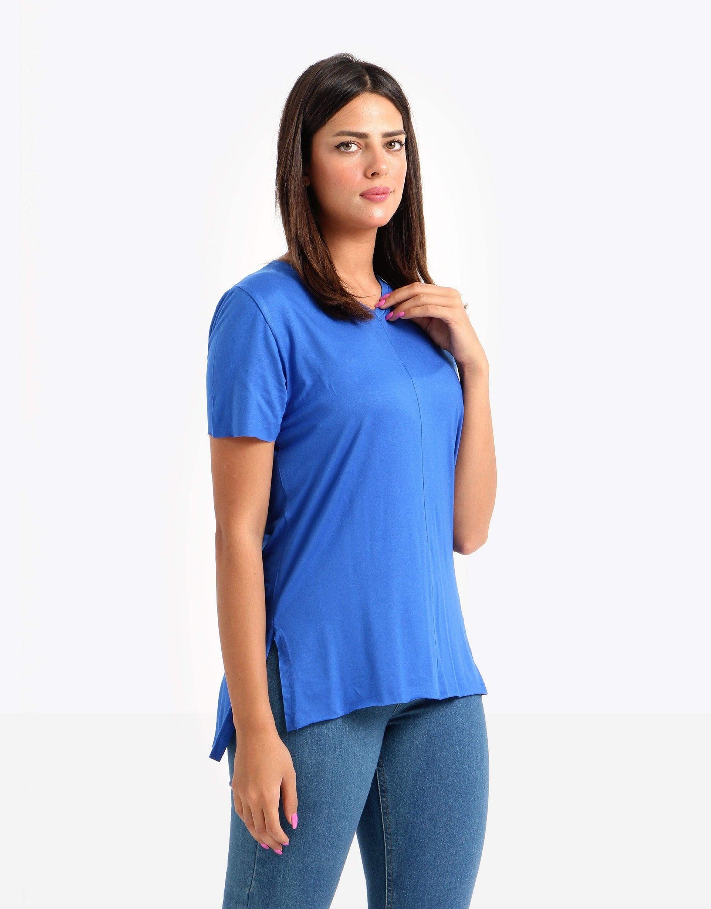 V-neck Short Sleeve T-shirt - Carina - ÙƒØ§Ø±ÙŠÙ†Ø§