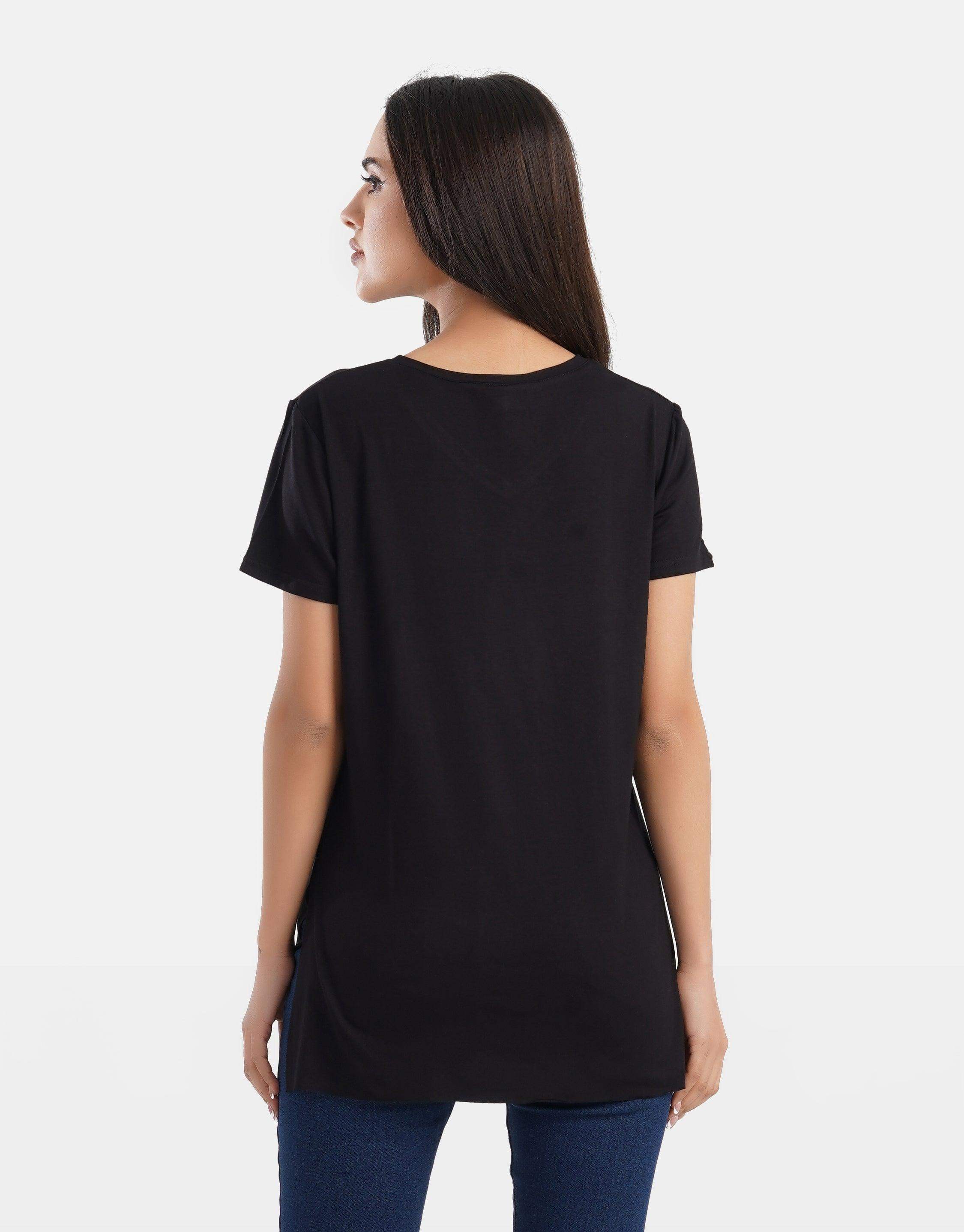 V-Neck Viscose T-Shirt - Carina - ÙƒØ§Ø±ÙŠÙ†Ø§