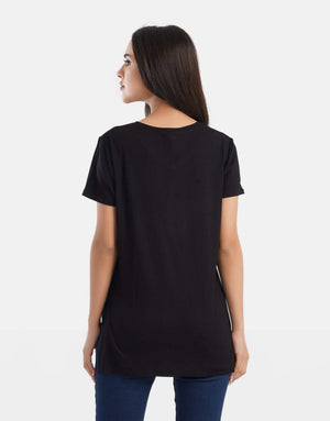 V-Neck Viscose T-Shirt - Carina - ÙƒØ§Ø±ÙŠÙ†Ø§